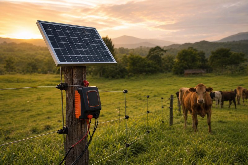 Cerca eléctrica solar para ganadería
